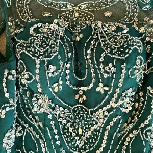 Embellished green occasion dress. JJs House
